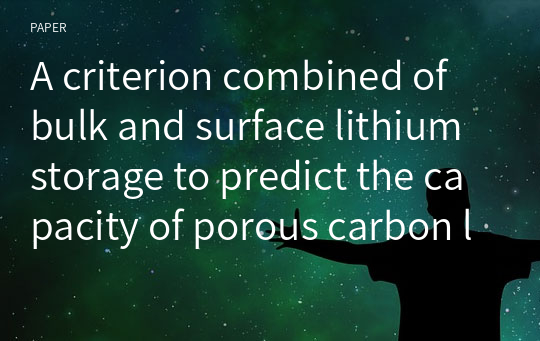 A criterion combined of bulk and surface lithium storage to predict the capacity of porous carbon lithium‑ion battery anodes: lithium‑ion battery anode capacity prediction