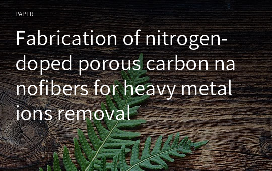 Fabrication of nitrogen‑doped porous carbon nanofibers for heavy metal ions removal