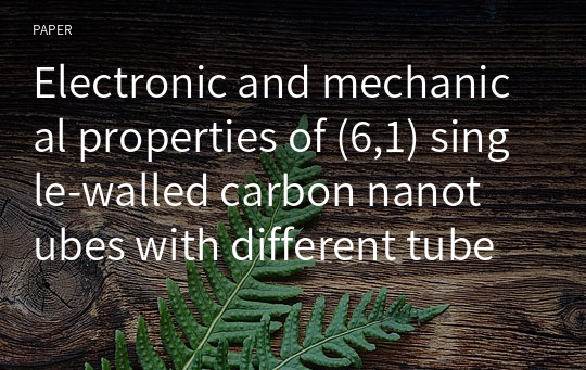 Electronic and mechanical properties of (6,1) single‑walled carbon nanotubes with different tube diameters: a theoretical study