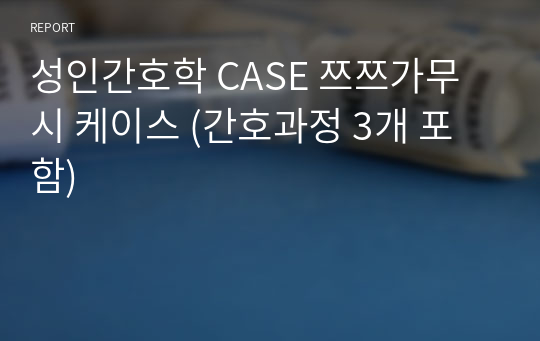 성인간호학 CASE 쯔쯔가무시 케이스 (간호과정 3개 포함)