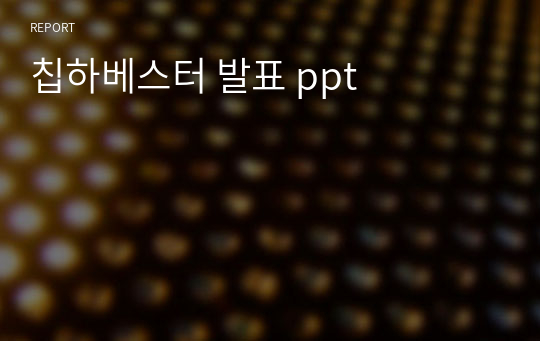 칩하베스터 발표 ppt