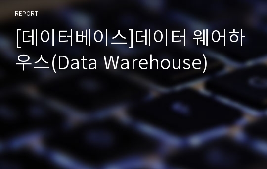 [데이터베이스]데이터 웨어하우스(Data Warehouse)