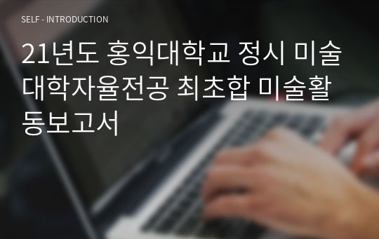 21년도 홍익대학교 정시 미술대학자율전공 최초합 미술활동보고서