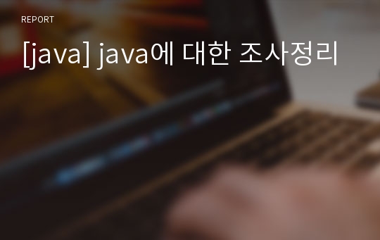 [java] java에 대한 조사정리