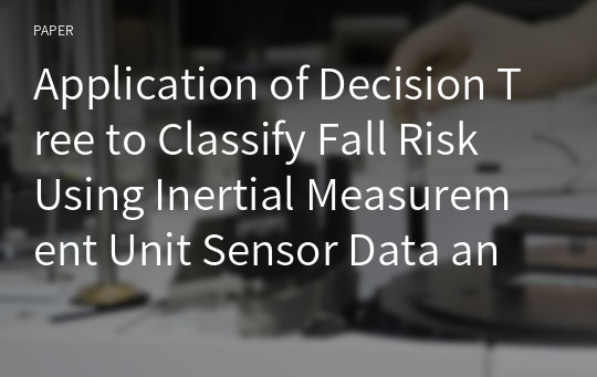 Application of Decision Tree to Classify Fall Risk Using Inertial Measurement Unit Sensor Data and Clinical Measurements