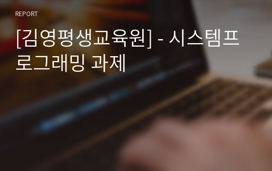 [김영평생교육원] - 시스템프로그래밍 과제