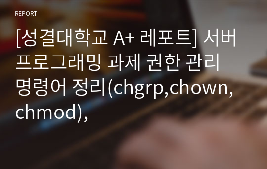 [성결대학교 A+ 레포트] 서버프로그래밍 과제 권한 관리 명령어 정리(chgrp,chown,chmod),
