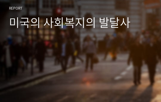 미국의 사회복지의 발달사