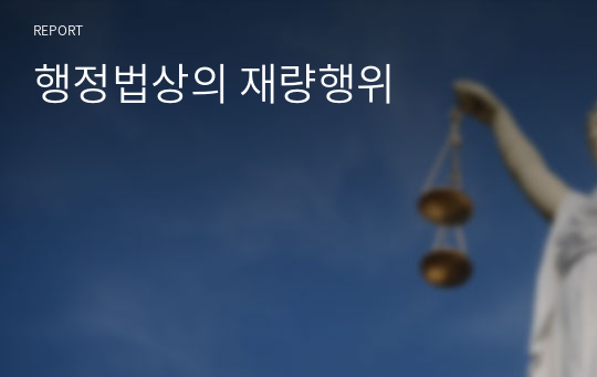 행정법상의 재량행위