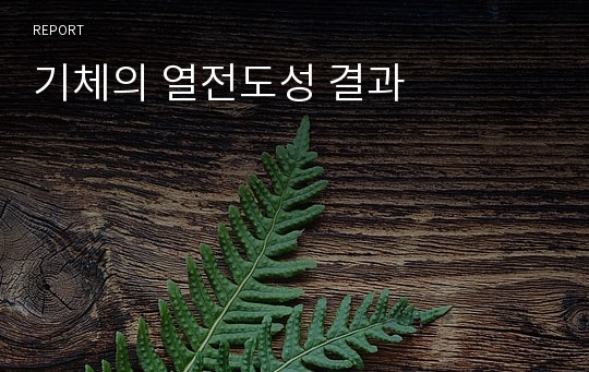 기체의 열전도성 결과