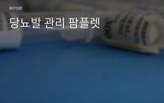 당뇨발 관리 팜플렛