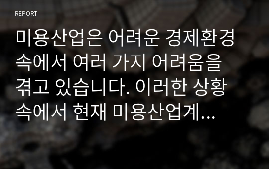 미용산업은 어려운 경제환경 속에서 여러 가지 어려움을 겪고 있습니다. 이러한 상황 속에서 현재 미용산업계의 기회는 무엇이며 위협은 무엇인지에 대해 쓰고, 그에 따른 대처전략에 대해 서술하시오