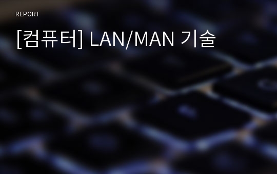 [컴퓨터] LAN/MAN 기술