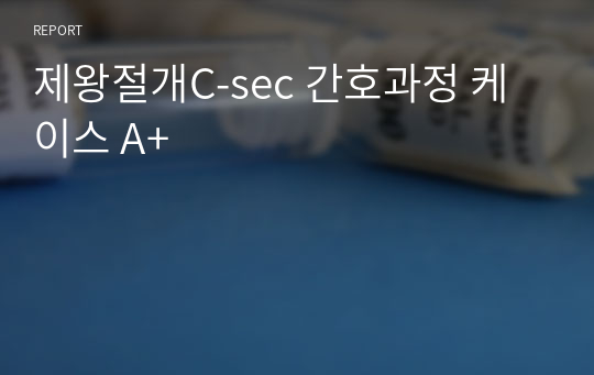 제왕절개C-sec 간호과정 케이스 A+