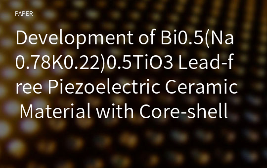 Development of Bi0.5(Na0.78K0.22)0.5TiO3 Lead-free Piezoelectric Ceramic Material with Core-shell Structure for Biomedical