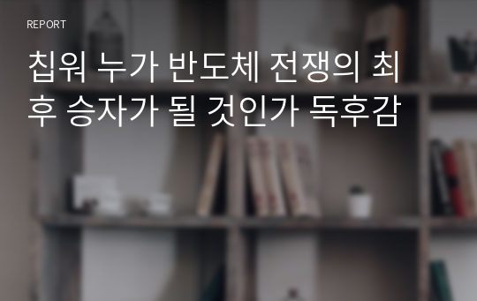 칩워 누가 반도체 전쟁의 최후 승자가 될 것인가 독후감