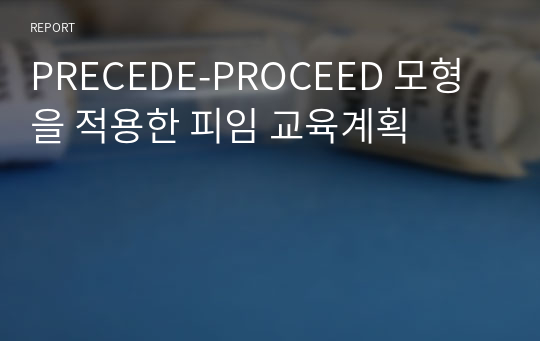 PRECEDE-PROCEED 모형을 적용한 피임 교육계획