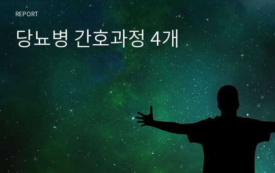 당뇨병 간호과정 4개