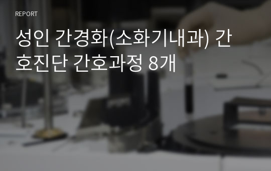 성인 간경화(소화기내과) 간호진단 간호과정 8개