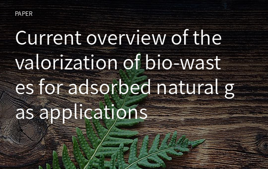 Current overview of the valorization of bio‑wastes for adsorbed natural gas applications