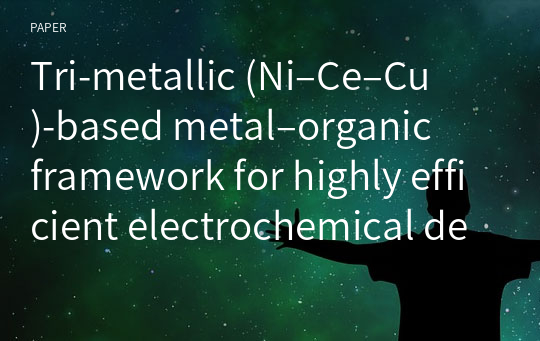 Tri‑metallic (Ni–Ce–Cu)‑based metal–organic framework for highly efficient electrochemical detection of l‑cysteine