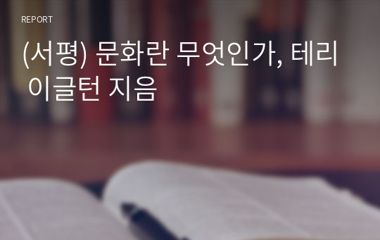 (서평) 문화란 무엇인가, 테리 이글턴 지음