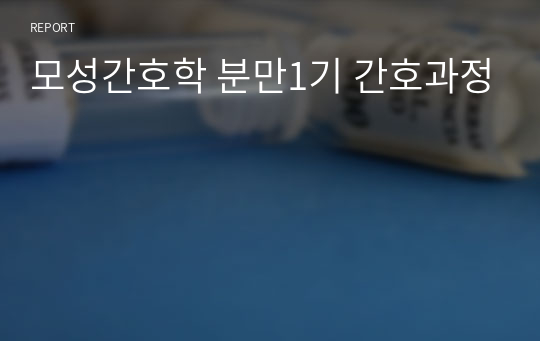 모성간호학 분만1기 간호과정