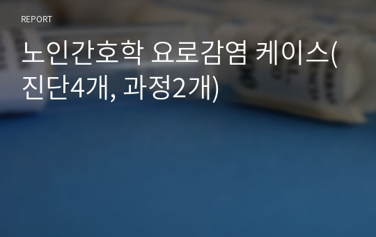 노인간호학 요로감염 케이스(진단4개, 과정2개)