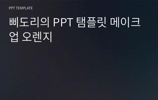 삐도리의 PPT 탬플릿 메이크업 오렌지