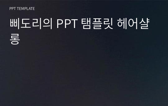 삐도리의 PPT 탬플릿 헤어샬롱