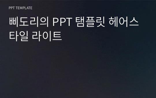 삐도리의 PPT 탬플릿 헤어스타일 라이트