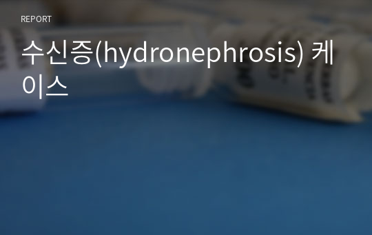 수신증(hydronephrosis) 케이스