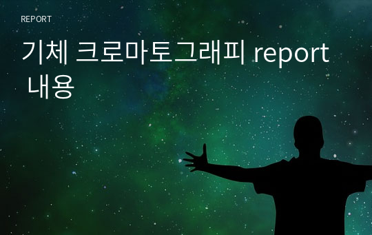 기체 크로마토그래피 report 내용