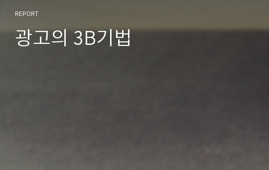 광고의 3B기법