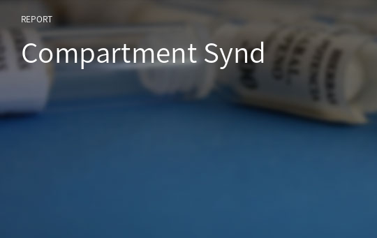 Compartment Synd