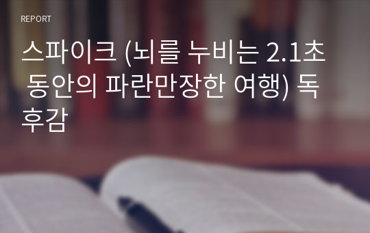 스파이크 (뇌를 누비는 2.1초 동안의 파란만장한 여행) 독후감