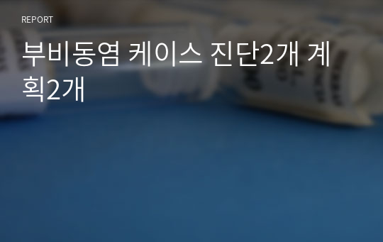 부비동염 케이스 진단2개 계획2개