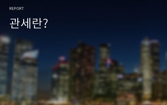 관세란?