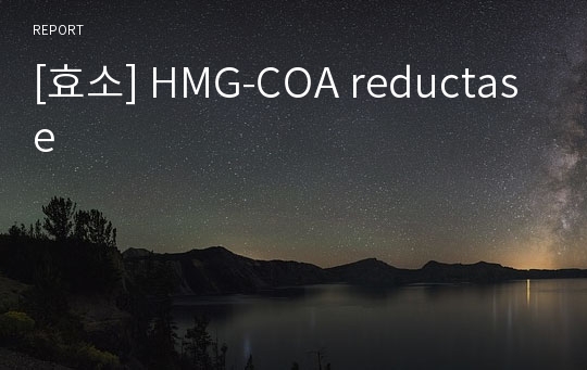 [효소] HMG-COA reductase