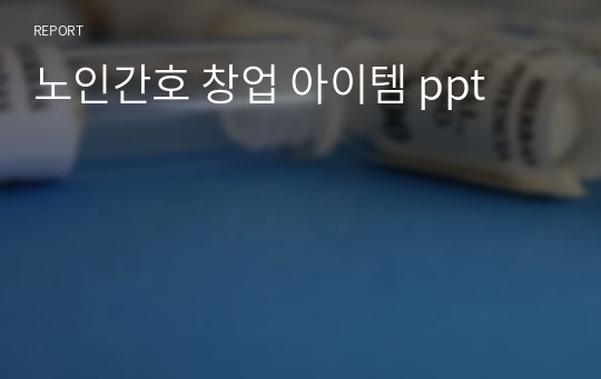 노인간호 창업 아이템 ppt