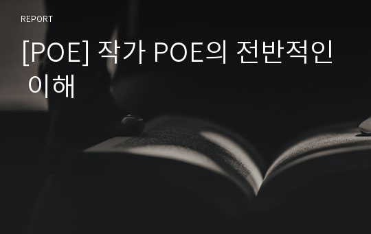 [POE] 작가 POE의 전반적인 이해
