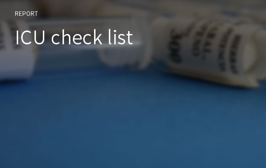 ICU check list