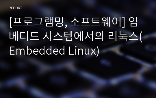 [프로그램밍, 소프트웨어] 임베디드 시스템에서의 리눅스(Embedded Linux)