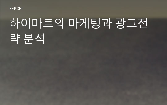 하이마트의 마케팅과 광고전략 분석