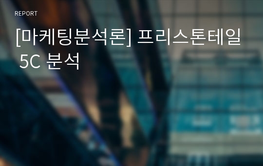 [마케팅분석론] 프리스톤테일 5C 분석