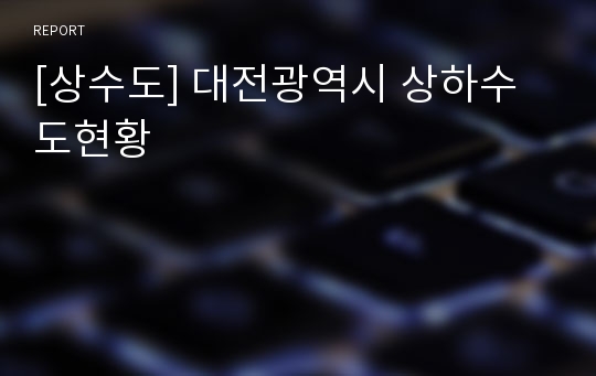 [상수도] 대전광역시 상하수도현황