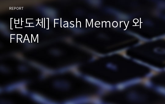 [반도체] Flash Memory 와 FRAM