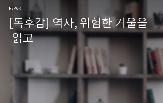 [독후감] 역사, 위험한 거울을 읽고