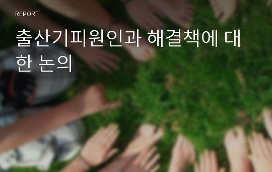 출산기피원인과 해결책에 대한 논의