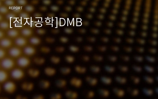 [전자공학]DMB